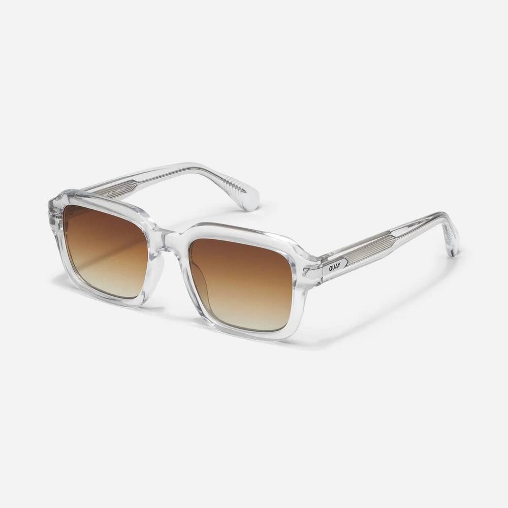 NEW QUAY men's playback sunglasses in clear/sepia